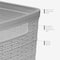 Curver® Jute Grey Plastic Storage Basket Organizer